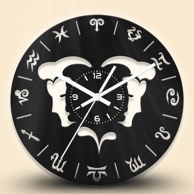 Ikrek - Csillagjegyes fa falióra