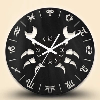 Rák - Csillagjegyes fa falióra