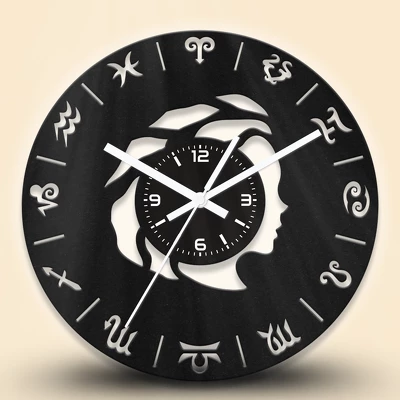 Szűz - Csillagjegyes fa falióra