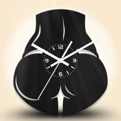 Női alakos fa falióra