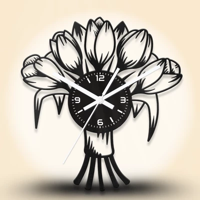 Tulipános fa falióra