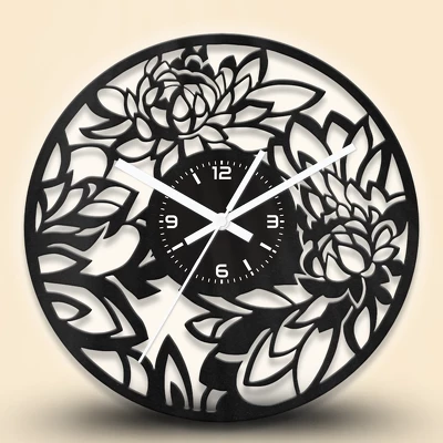 Tavirózsás fa falióra