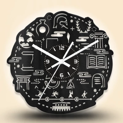 Történelem tanár fa falióra