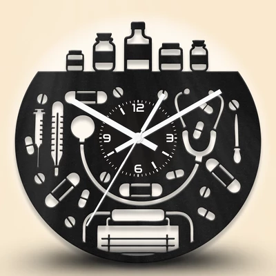 Gyógyszerész fa falióra