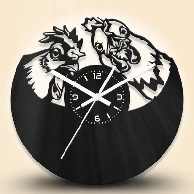 Csirkés fa falióra