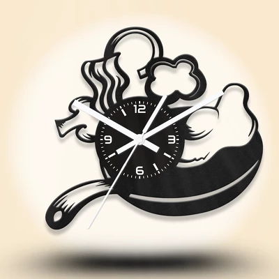 Reggeli készítős fa falióra