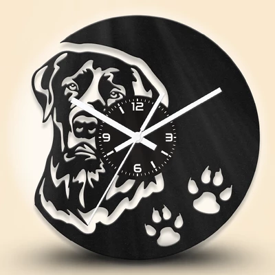 Labrador kutyás fa falióra