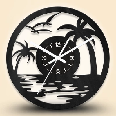 Pálmafás fa falióra