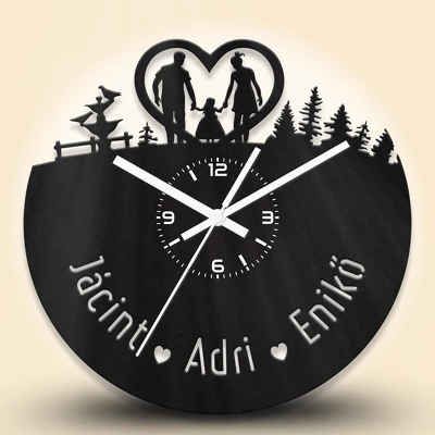 Együtt a család fa falióra, egy gyerek