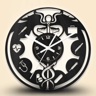 Egészségügyis fa falióra