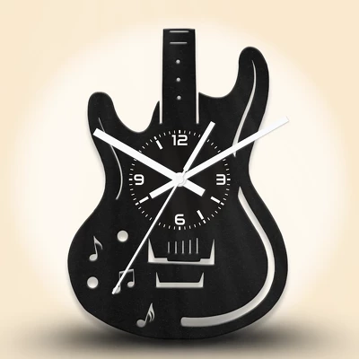 Elektromos gitár fa falióra