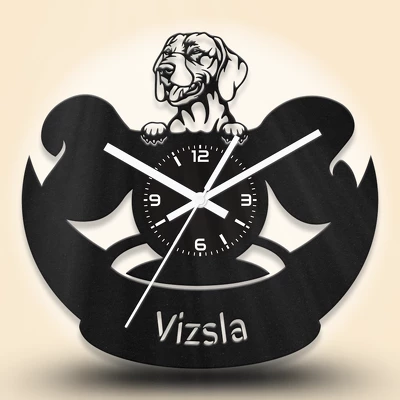 Magyar vizsla kutyafejes fa falióra