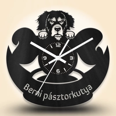 Berni pásztorkutya fa falióra