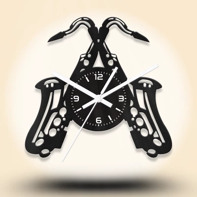 Szakszofonos fa falióra