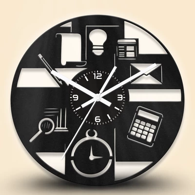 Könyvelő fa falióra