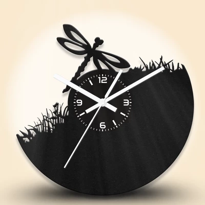 Szitakötős fa falióra