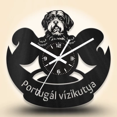 Portugál vízikutya fa falióra