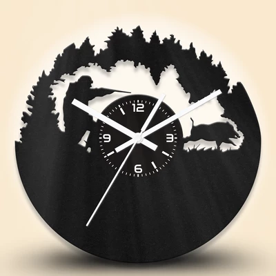 Vaddisznó vadászat fa falióra