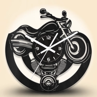 Motorszerelő fa falióra