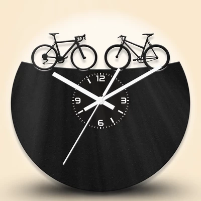 Kerékpáros fa falióra