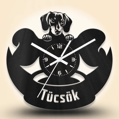 Tacskó kutyafejes fa falióra