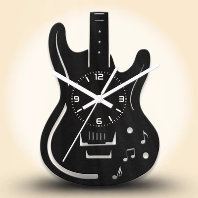 Elektromos gitár fa falióra