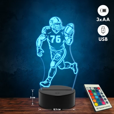 Amerikai focis 3D Led lámpa