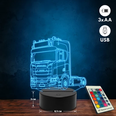 Scania 450S kamionos 3D Led lámpa