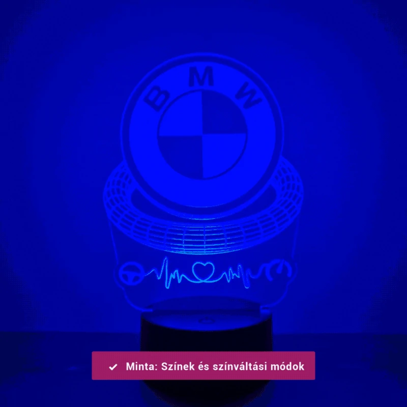 3D LED lámpa színváltási mód bemutató animáció