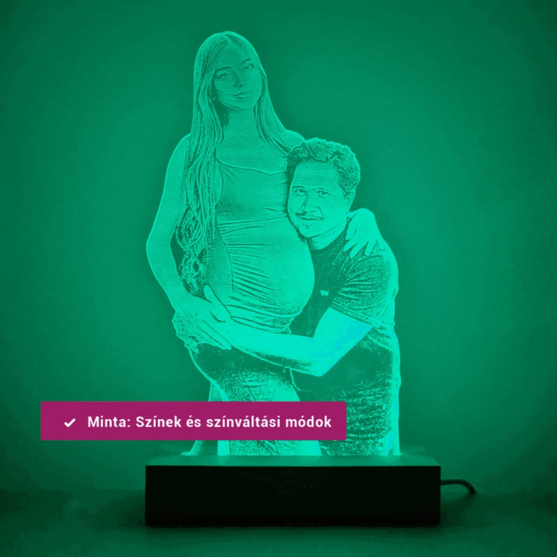 Fényképes - 3D LED lámpa színváltási mód bemutató animáció